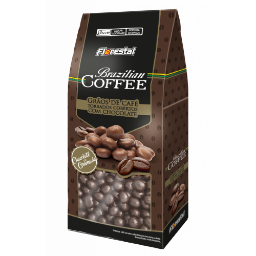 Grãos de Café Torrados Cobertos com Chocolate Florestal - Embalagem com 100G