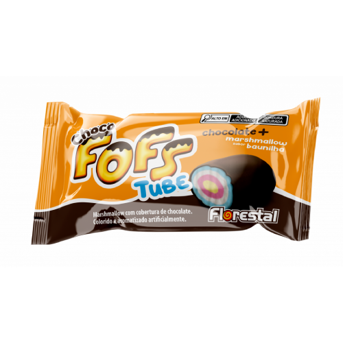 Chocolate Florestal Fofs com Marshmallow Sabor Baunilha - Embalagem com 14G