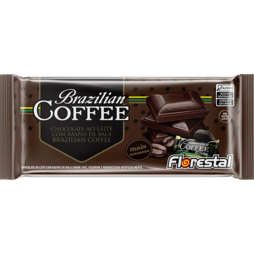 Chocolate Florestal Brazilian Coffee - Embalagem com 80G