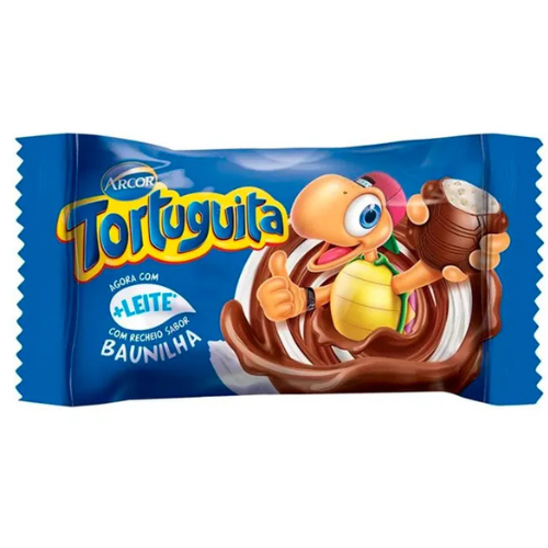 Chocolate Arcor Tortuguita Ao Leite Baunilha - Embalagem com 15,5G