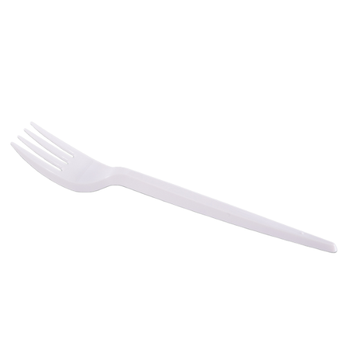 Garfo Refeição Prafesta Cor Branco - Embalagem com 50UN