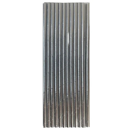 Canudo de Papel Silver Prata - Embalagem com 12 UN
