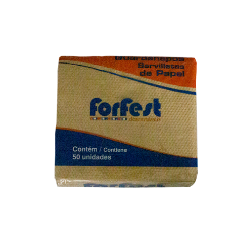 Guardanapo de Papel Forfest Dourado 20X20CM - Embalagem com 50UN