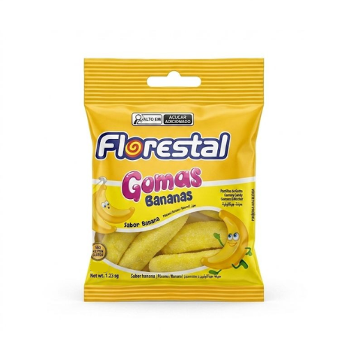 Goma Florestal Bananas - Embalagem com 35G