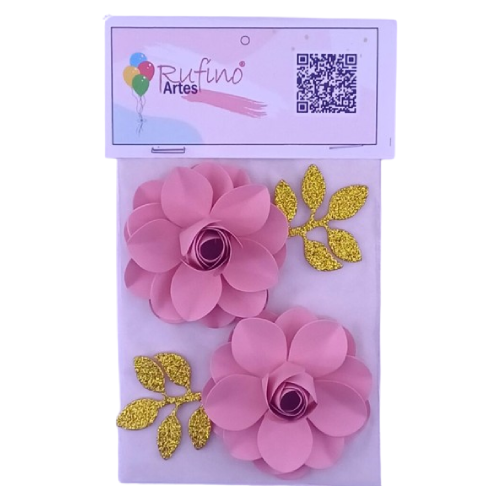 Flor de Papel Lotus Rose - Embalagem com 2UN