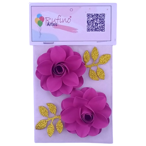 Flor de Papel Lotus Pink - Embalagem com 2UN