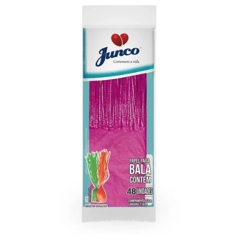 Papel Seda Junco Pink Para Bala - Embalagem com 48 UN