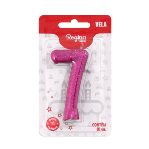 Vela Cintilante Regina Preta N°7 - Embalagem com 1 UN
