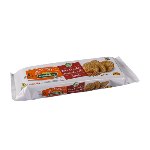 Rice Cracker Sabor Mostarda e Mel NaturalLife - Embalagem com 84G