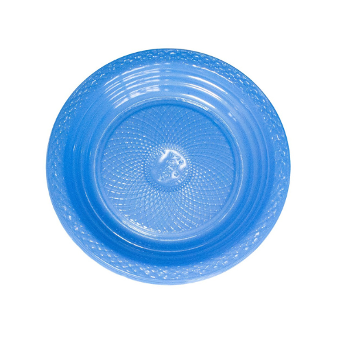 Prato Raso Descartável Forfest Azul Claro 15CM - Embalagem com 10 UN