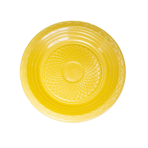 Prato Raso Descartável Forfest Amarelo 15CM - Embalagem com 10 UN