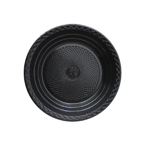 Prato Raso Descartável Forfest Preto 15CM - Embalagem com 10 UN