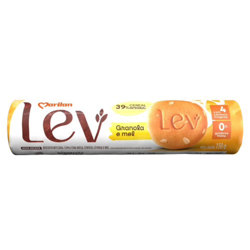 Biscoito Marilan Lev Granola e Mel - Embalagem com 150G