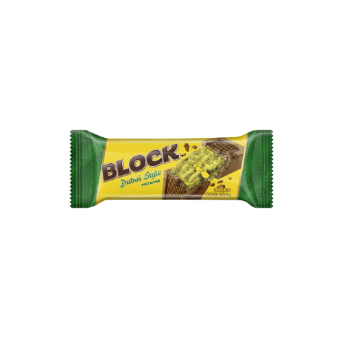 Chocolate Arcor Block Dubai Style Pistache - Embalagem com 45G