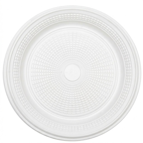 Prato Raso Descartável Trik Trik Branco 15CM - Embalagem com 10 UN