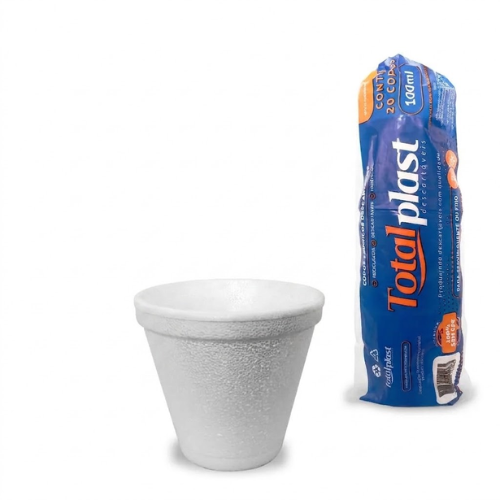 Copo Térmico Totalplast 100ML - Embalagem com 20 UN