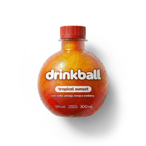Coquetel Drinkball Tropical Sunset - Embalagem com 300ML
