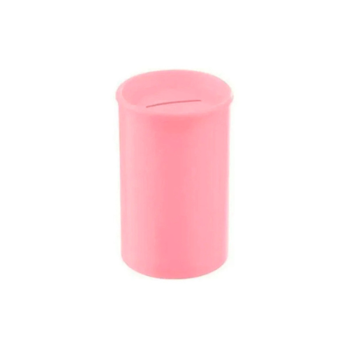 Cofrinho Plástico PP Rosa Bebê - Embalagem com 6 UN