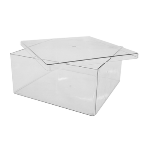 Cake Box Quadrada Transparente - Embalagem Para 2L