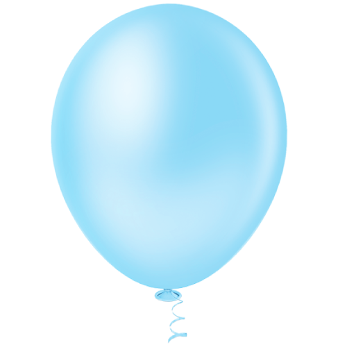 Balão Pic Pic Redondo Liso N° 5 Cor Azul Claro - Embalagem com 50 UN