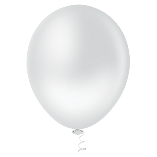 Balão Pic Pic Redondo Liso N° 5 Cor Branco - Embalagem com 50 UN