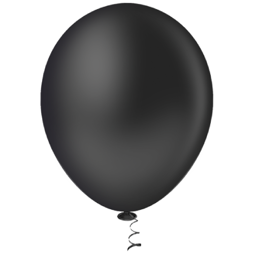 Balão Pic Pic Redondo Liso N° 5 Cor Preto - Embalagem com 50 UN