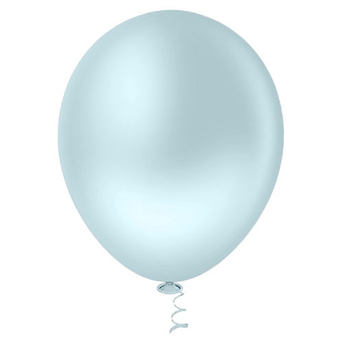Balão Pic Pic Redondo Liso N° 5 Cor Azul Candy - Embalagem com 50 UN