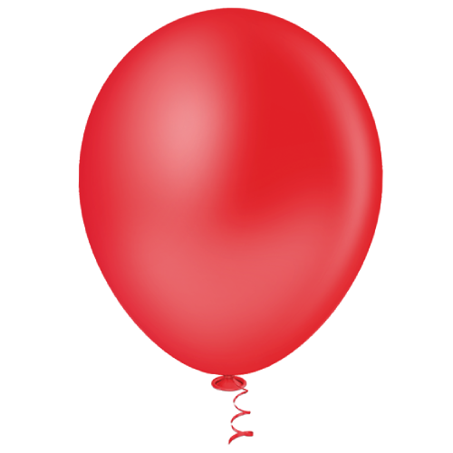 Balão Pic Pic Redondo Liso N°12 Cor Vermelho - Embalagem com 50 UN