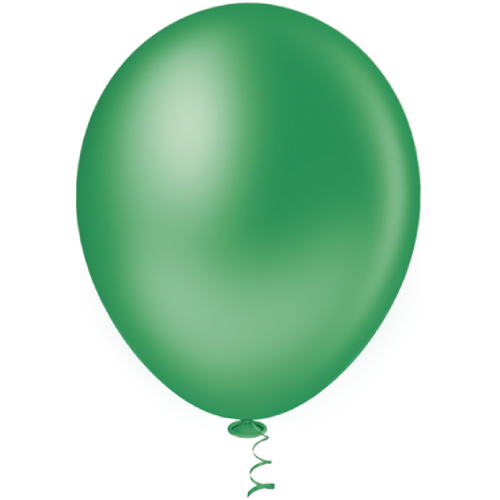 Balão Pic Pic Redondo Liso N°12 Cor Verde - Embalagem com 25 UN