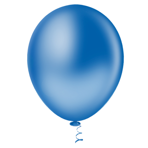 Balão Pic Pic Redondo Liso N°12 Cor Azul - Embalagem com 25 UN