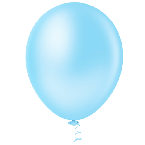 Balão Pic Pic Redondo Liso N°12 Cor Azul Claro -  Embalagem com 25 UN