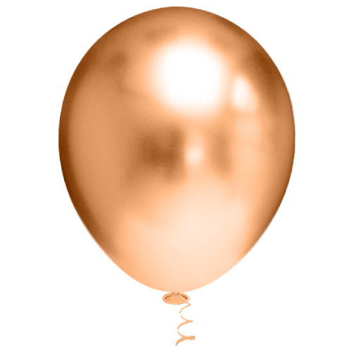 Balão Pic Pic Redondo Platino N°10 Cor Bronze - Embalagem com 25 UN