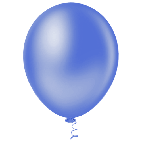 Balão Pic Pic Redondo Liso N°16 Cor Azul Índigo - Embalagem com 12 UN
