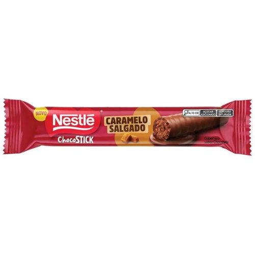 Chocolate Nestlé Choco Stick Sabor Caramelo Salgado - Embalagem com 24G