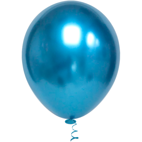 Balão Pic Pic Redondo Platino N°10 Cor Azul - Embalagem com 25 UN