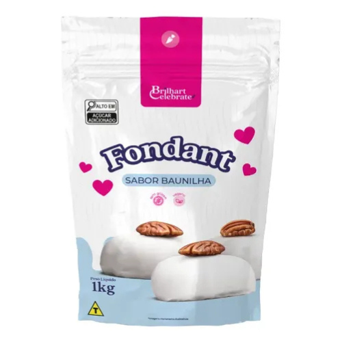 Fondant Brilhart Celebrate Sabor Baunilha - Embalagem com 1KG