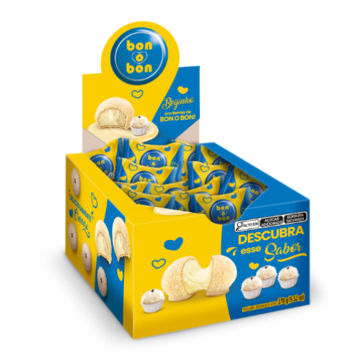 Bombom Arcor Bon o Bon Sabor Beijinho - Embalagem com 270G