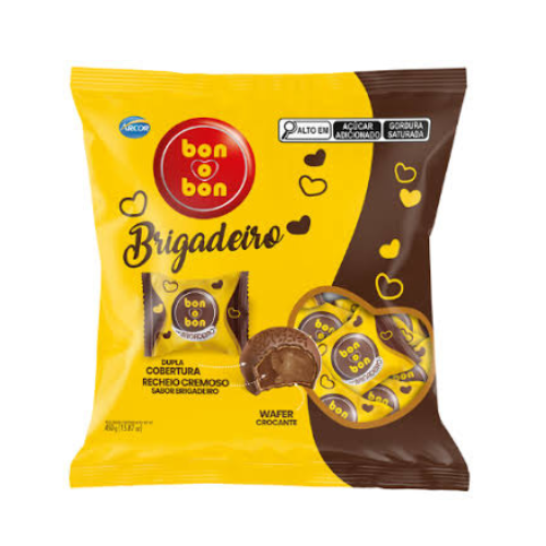 Bombom Arcor Bon o Bon Sabor Brigadeiro - Embalagem com 450G