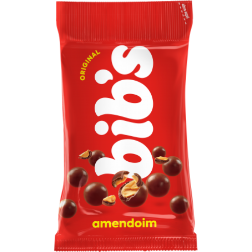Confeito Chocolate Bibs Amendoim - Embalagem com 40G