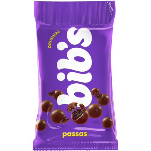 Confeito Chocolate Bibs Passas - Embalagem com 40G