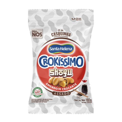 Amendoim Santa Helena Crokíssimo Sabor Shoyu - Embalagem com 150G