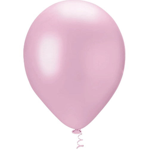 Balão Pic Pic Redondo Liso N°9 Cor Rosa Candy - Embalagem com 50 UN