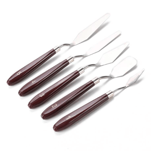 Kit Espátulas Inox Para Pinturas - Embalagem com 5 Peças