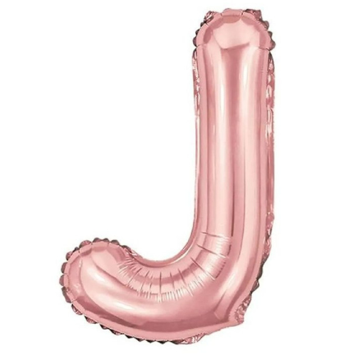 Balão Metalizado Rosé Letra J Tam 32'' - Embalagem com 1 UN