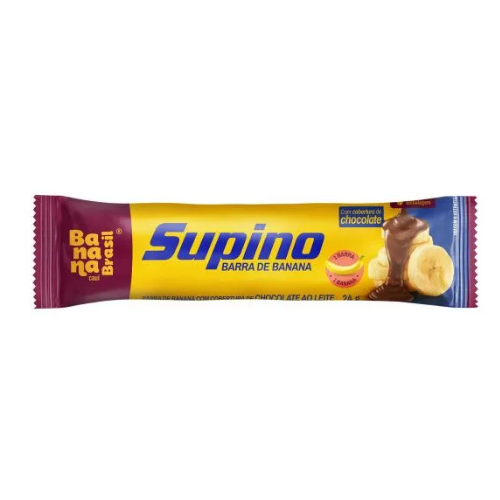 Barra Supino Banana e Chocolate Ao Leite - Embalagem com 24G