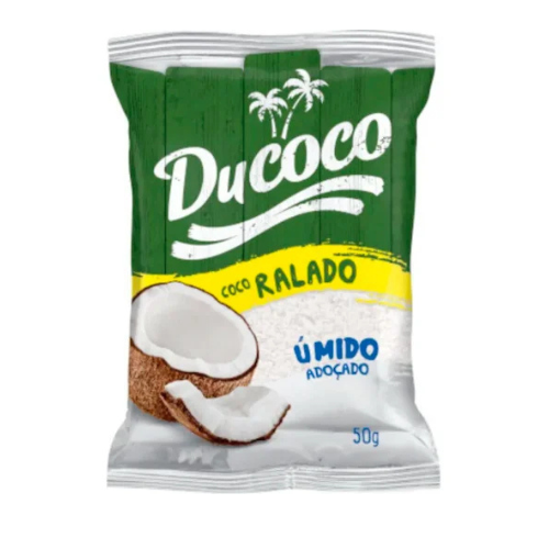 Coco Ralado Ducoco Úmido Adoçado - Embalagem com 50G