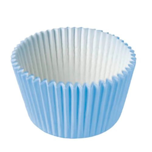 Forminha Para Doces Junco Papel Cor Azul Claro - Embalagem com 100 UN