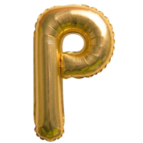 Balão Metalizado Dourado Letra P Tam 32'' - Embalagem com 1 UN