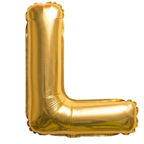 Balão Metalizado Dourado Letra L Tam 32'' - Embalagem com 1 UN