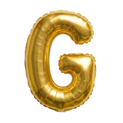 Balão Metalizado Dourado Letra G Tam 16'' - Embalagem com 1 UN